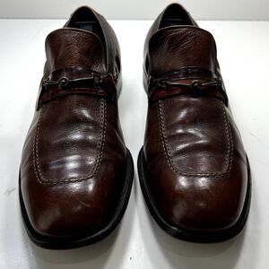 Allen Edmonds Leather Shoes Mens 10 Seville Brown Dress Cushioned Heel Slip On